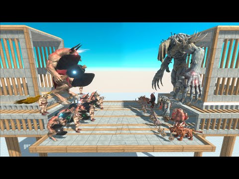 ⚡ King Minotaur vs King Scourge on Arena - 🦖 Animal Revolt Battle Simulator 🦕