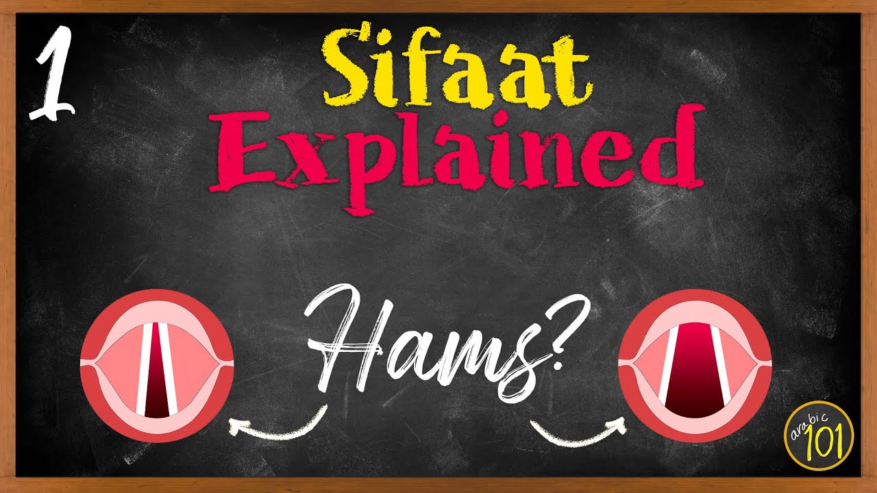 EASIEST 'Hams' Explanation | Sifaat Al-huruf Lesson 1 | Arabic101 - YouTube video featuring the word available