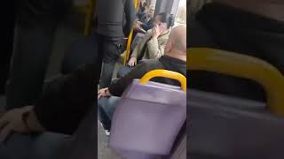 Dublin Luas security have a rumble and a tumble with 2 drunken man 😲🤷🤬
