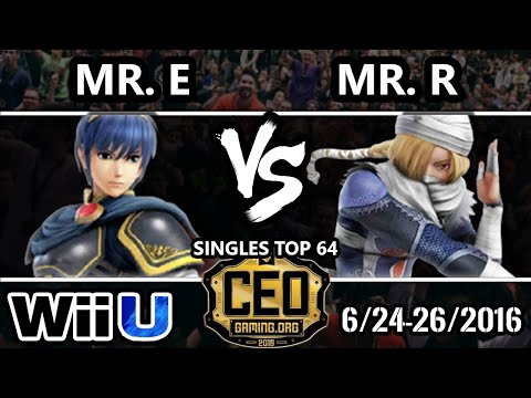 CEO 2016 - Mr. E (Marth) Vs. Mr. R (Sheik) - Winners Round 1 - Smash Wii U