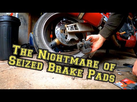 Fitting rear brake pads to a 1998 Suzuki GSF1200 Bandit