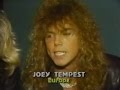 MTV Europe Joey Tempest comments on Carrie ...