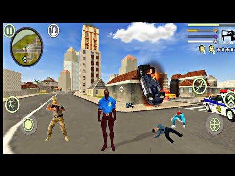 Panther Police Rope Hero Vice Town Crime Simulator #34 - Android Gameplay
