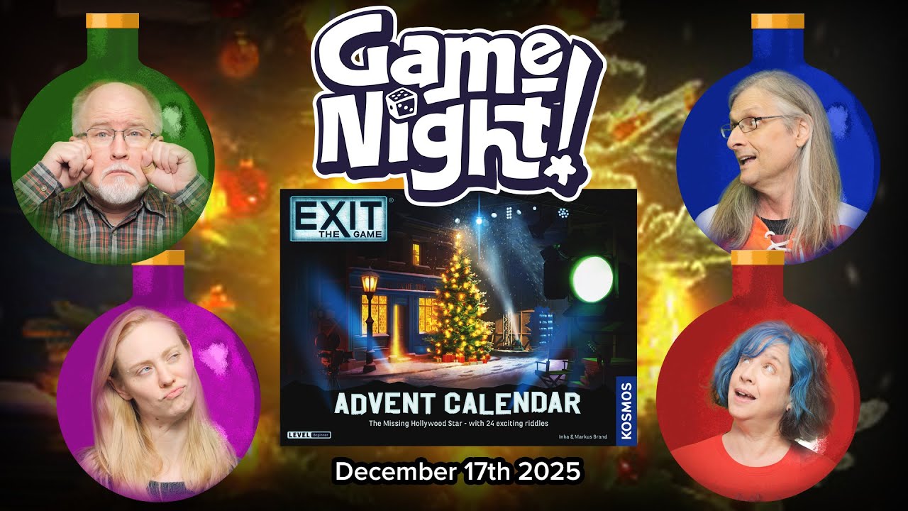 GameNight! 24 Days of Christmas Day 17 - Exit: The Game Advent Calendar - The Missing Hollywood Star