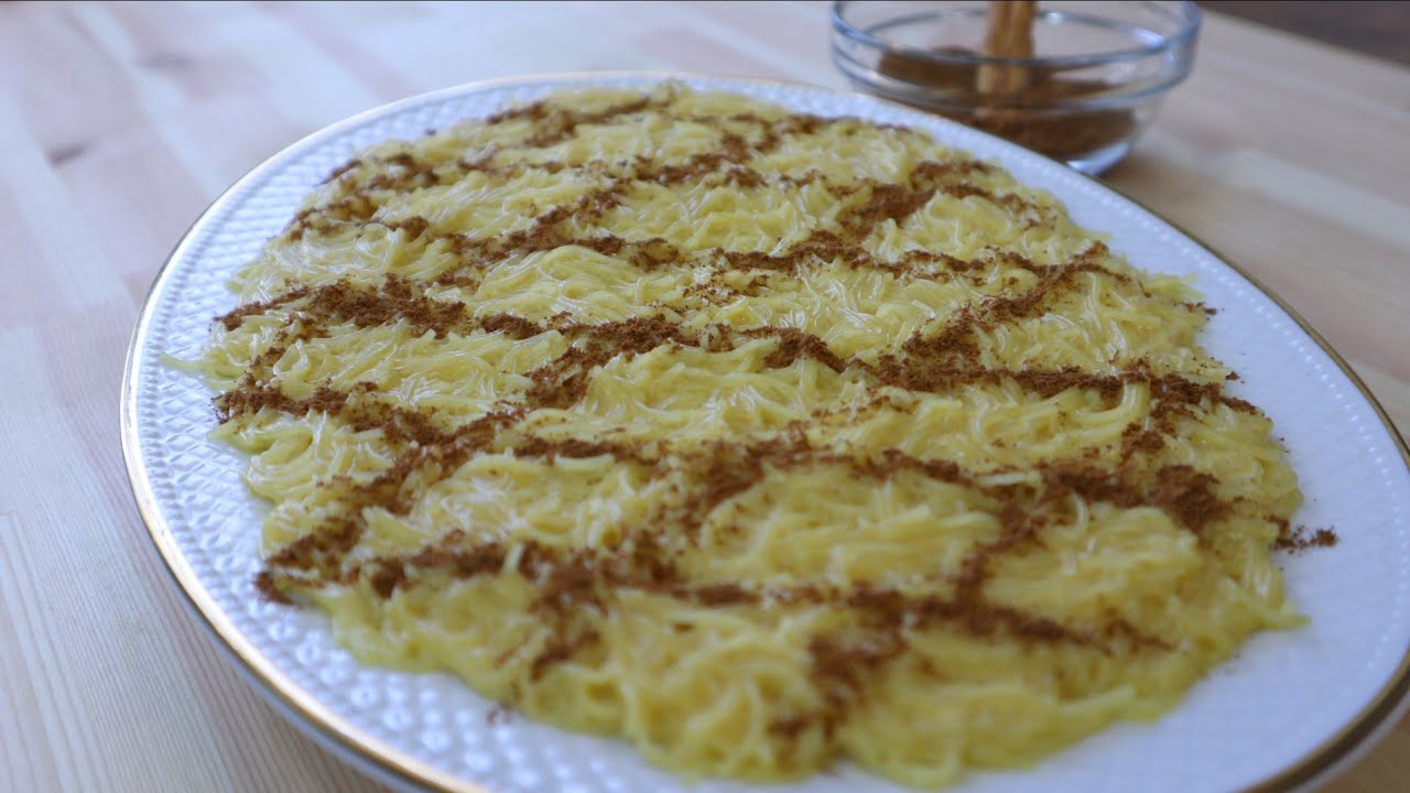 Aletria à moda antiga com água