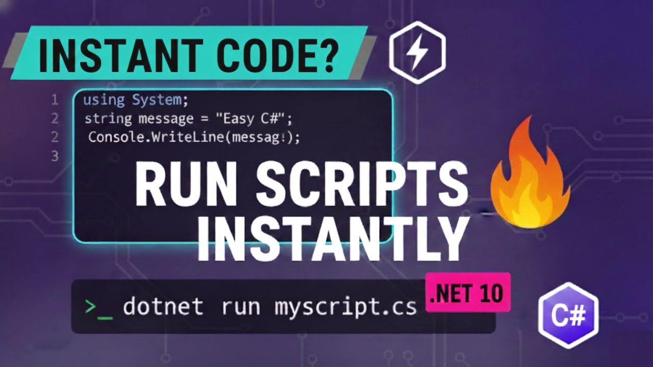 π₯ Instant C# Scripts: Run Code Without a Project File (No more .csproj!) in .NET 10