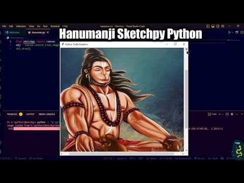 Draw Hanumanji Using Python Sketchpy Code Python Programming Hub