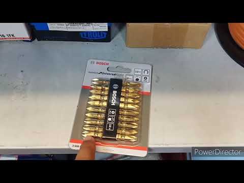 Bosch PH2  Golden Screw Driver Bit Set | Part no. 2608521042| Visual Look Only | In Hindi