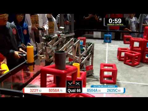 2015 VRC-MS Spir Q66 -  (323Y 8504A) 32-Spirit Div-VRC Middle School-VEX Worlds 2015