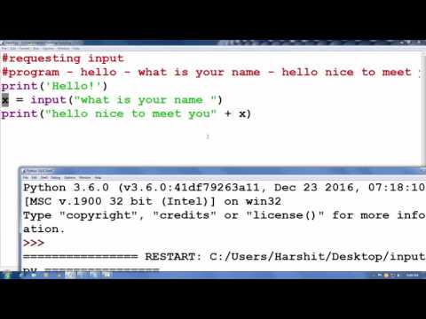 Python tutorial in Hindi 13 Requesting Input Input function