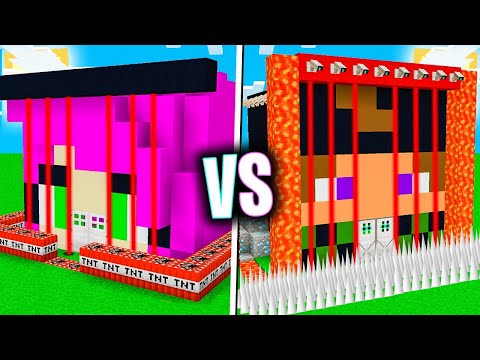 BATTAGLIA DELLA CASA PIU SICURA vs LA RAGAZZA - Minecraft