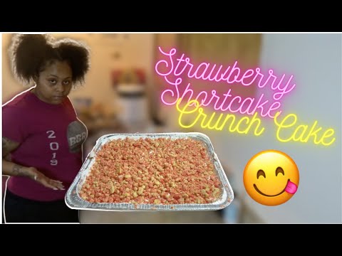 HOW TO MAKE A STRAWBERRY SHORTCAKE CRUNCH CAKE l STEP...