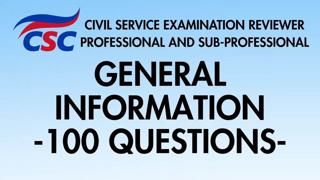 CSE Reviewer 2026: General Information 100 Questions