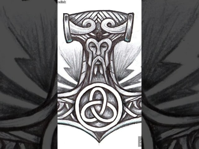 Vídeo relacionado con Martillo legendario de Thor Mjolnir Nórdico Mitología Guerrero Camiseta
