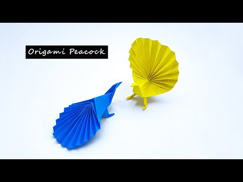 How To Fold Easy Paper Peacock | Must Watch Beautiful Paper Peacock ...