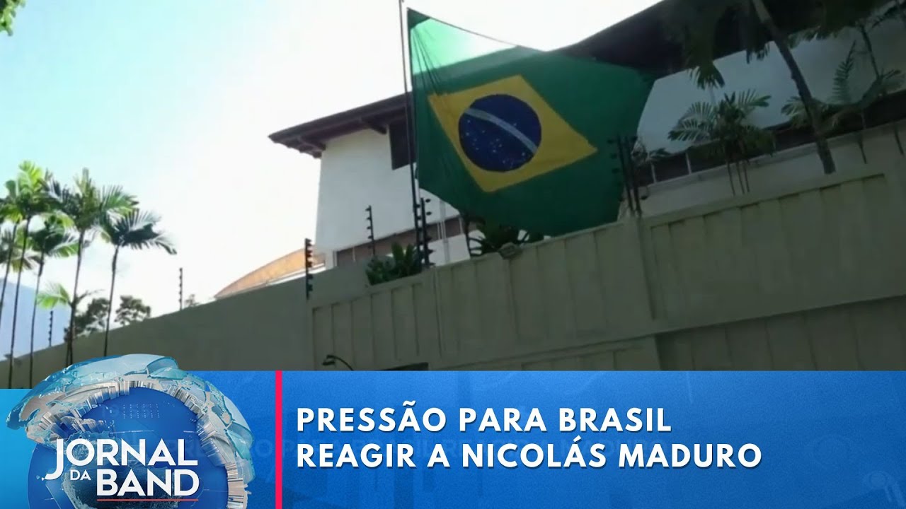 Cerco à embaixada argentina aumenta pressão para Brasil condenar regime de Maduro | Jornal da Band