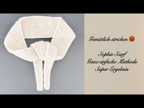 Mini-Schal im Stil des Sophie Scarf– einfache Methode! 🧶#stricken #knitting #minischal