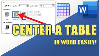 How to Center a Table in Word in SECONDS!