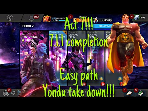 Act 7!!!! New endgame content act 7.1.1 completion , yondu boss take down ,easy path , flair