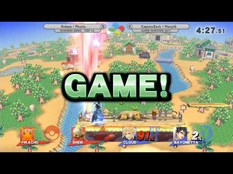 Super Famicon 2017 - Smash 4 Top 16 - Ridae+Phuzix vs CaptainZack+MattyG