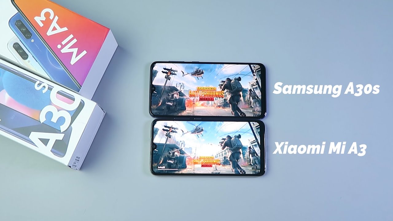 Xiaomi Mi A3 VS Samsung A30s - Comparison, Camera Test, Speed Test, battery drain test