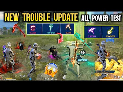 Free Fire New Update - New Trouble Event All Roles Ability Test | Reaper, Tracker, Summoner & More