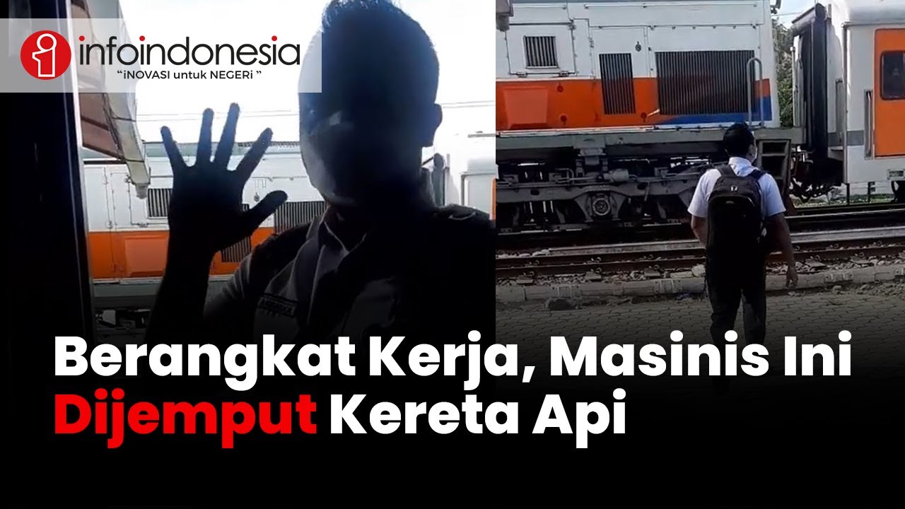Viral Video Masinis Kerja Dijemput Kereta Api