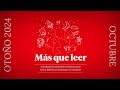 "Más que leer" en las bibliotecas municipales (octubre 24)