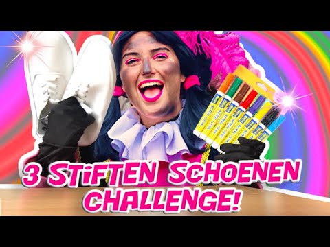 3 STIFTEN WITTE SCHOENEN CHALLENGE !! 👟🌈  - LOVE PIET