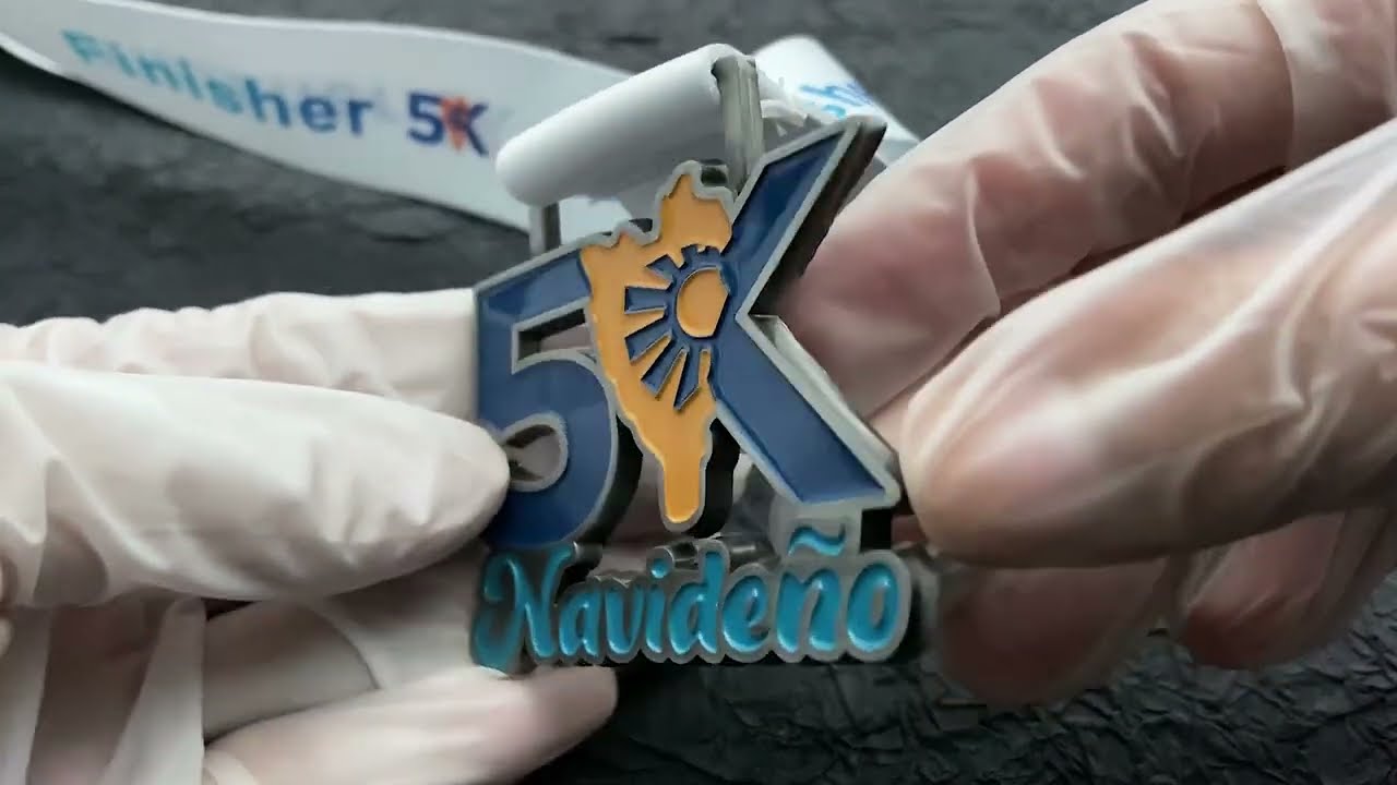 1082 - Bike 5K Navid Irregular Shape Soft Enamel Hollow Medal