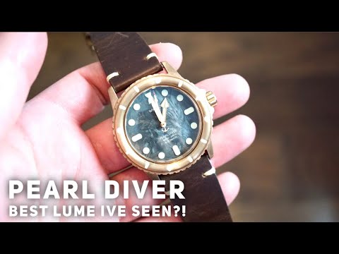 Wicked Watch Co Pearl Diver Bronze Swiss Made Watch Review - CRAZZYYY LUMEE!