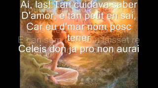 Medieval Baebes - Quan Vey La Lauzeta (lyrics)