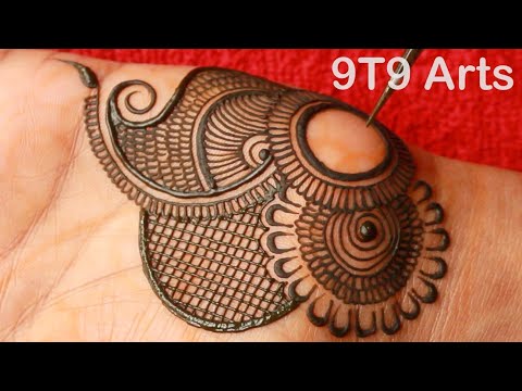 Karwa Chauth Designer Palm Mehndi for Front Hand||Latest Arabic Mehndi Designs||Easy &amp; Simple Mehndi