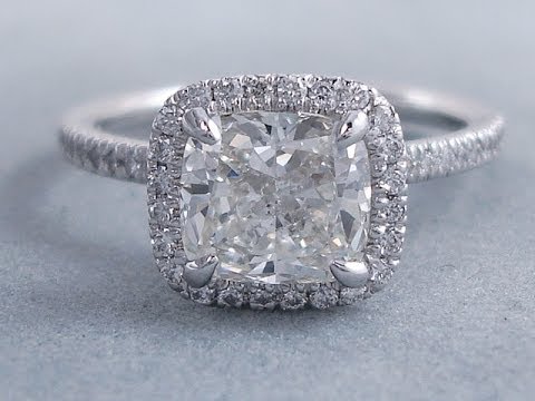 2.00 ctw Cushion Cut H SI1 Diamond Engagement Ring - BigDiamondsUSA
