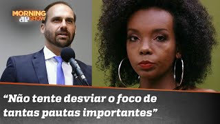 Thelma tem razão? Vencedora do BBB rebate Eduardo Bolsonaro após quebrar isolamento