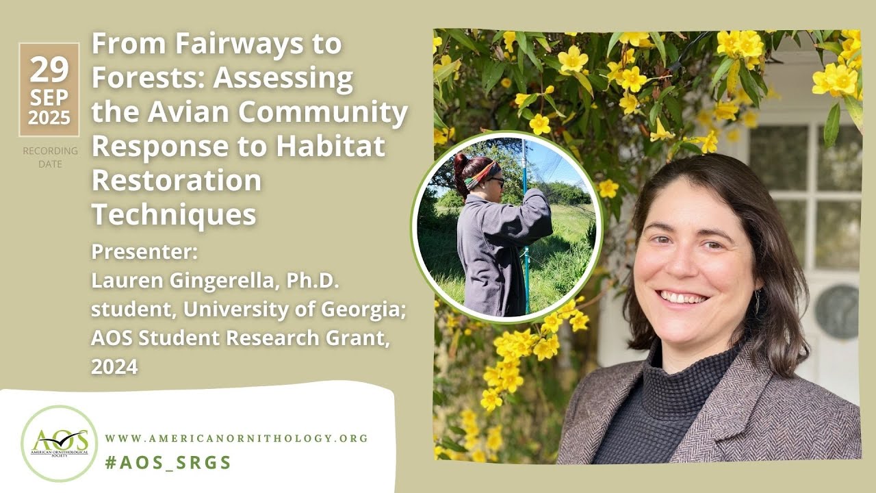 From Fairways to Forests Assessing the Avian Community Response to Habitat Restoration Techniques