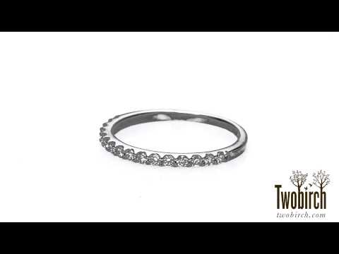 0.48 Carat Double Shared Prong Wedding Band - TwoBirch - TB-WR-0339-WG-H