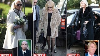 Rick Parfitt&#39;s wives, Status Quo bandmates as well as celebrity friends say goodbye at his funeral