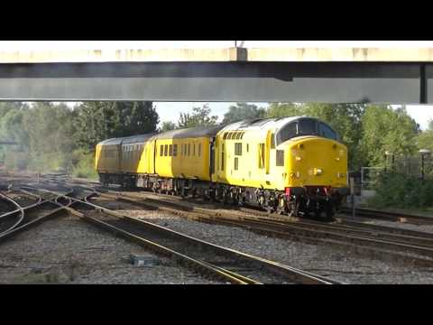 Network Rail 97301 hauling a Network Rail Measurement Train past Derby