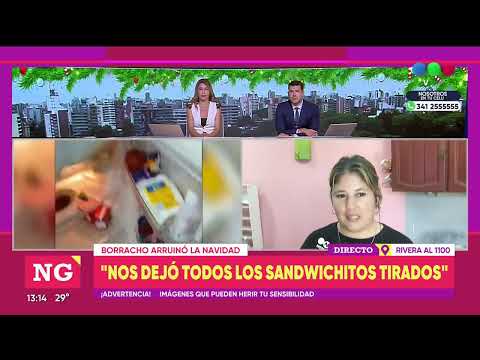 Borracho, rompió todo y arruinó la navidad| TELEFE ROSARIO
