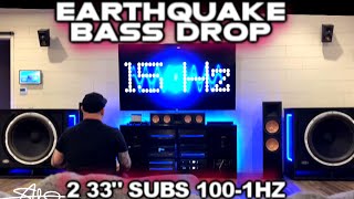 House Quake from 2 33 Subs | Crazy Home theater system Dropping BASS!