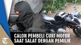 Curi Motor Yamaha Vixion, Calon Pembeli Kabur saat Salat Berjamaah dengan Pemilik
