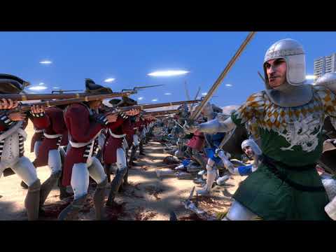 1776 Red Coats vs 20,000 Medieval Army Ultimate Epic Battle Simulator UEBS