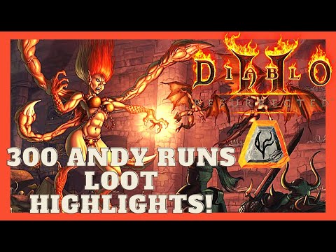 Diablo 2 Resurrected - 300 Andariel Runs Loot Highlights