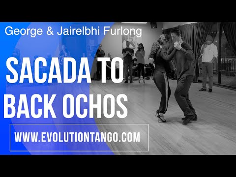 Cross postion sacadas to both back ochos.  Advance tango class.