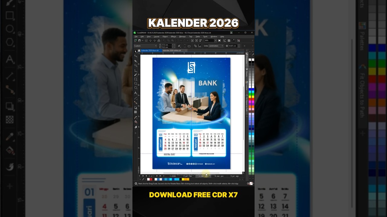 Download Desain Kalender 2026 Free CDR x7 #klsdesain