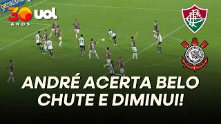 ANDRÉ ACERTA BELO CHUTE E DIMINUI PARA O CORINTHIANS CONTRA O FLUMINENSE