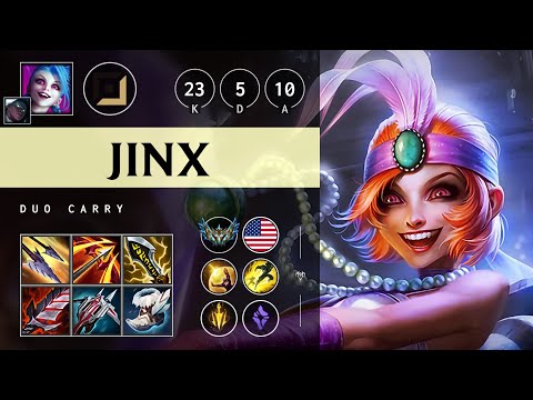 Jinx ADC vs Miss Fortune: Pentakill, Legendary - NA Challenger Patch 14.22