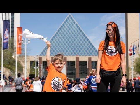 Edmonton Oilers Fans Rally Ahead Of Game 4 Versus The Calgary Flames
