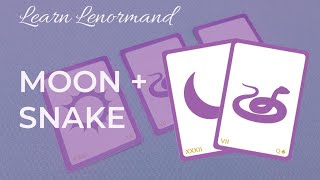 MOON + SNAKE ~ Lenormand Card Combinations #lenormand #learnlenormand #lenormandcardcombinations